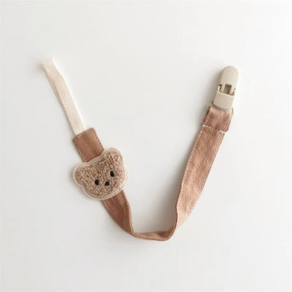 Cute Bear Baby Pacifier Chain Clips Holders