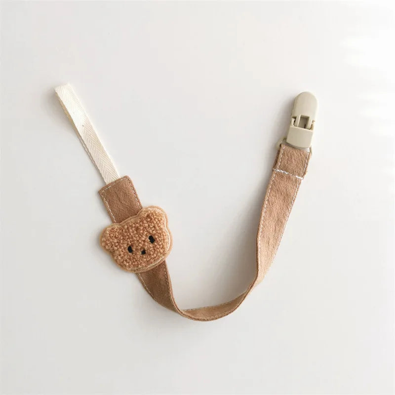 Cute Bear Baby Pacifier Chain Clips Holders